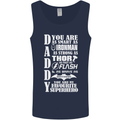 Daddy My Favourite Superhero Father's Day Mens Vest Tank Top Navy Blue