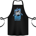 Daddy Shark Funny Father's Day Cotton Apron 100% Organic Black