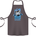 Daddy Shark Funny Father's Day Cotton Apron 100% Organic Dark Grey