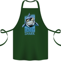 Daddy Shark Funny Father's Day Cotton Apron 100% Organic Forest Green