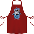 Daddy Shark Funny Father's Day Cotton Apron 100% Organic Maroon