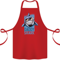 Daddy Shark Funny Father's Day Cotton Apron 100% Organic Red