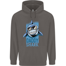 Daddy Shark Funny Father's Day Mens 80% Cotton Hoodie Charcoal