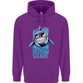Daddy Shark Funny Father's Day Mens 80% Cotton Hoodie Purple