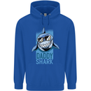 Daddy Shark Funny Father's Day Mens 80% Cotton Hoodie Royal Blue