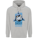 Daddy Shark Funny Father's Day Mens 80% Cotton Hoodie Sports Grey