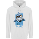 Daddy Shark Funny Father's Day Mens 80% Cotton Hoodie White