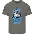 Daddy Shark Funny Father's Day Mens Cotton T-Shirt Tee Top Charcoal