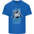 Daddy Shark Funny Father's Day Mens Cotton T-Shirt Tee Top Royal Blue