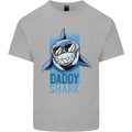 Daddy Shark Funny Father's Day Mens Cotton T-Shirt Tee Top Sports Grey