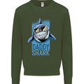 Daddy Shark Funny Father's Day Mens Sweatshirt Jumper Forest Green