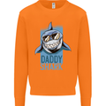 Daddy Shark Funny Father's Day Mens Sweatshirt Jumper Orange