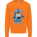 Daddy Shark Funny Father's Day Mens Sweatshirt Jumper Orange