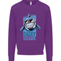 Daddy Shark Funny Father's Day Mens Sweatshirt Jumper Purple