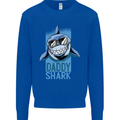 Daddy Shark Funny Father's Day Mens Sweatshirt Jumper Royal Blue