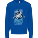 Daddy Shark Funny Father's Day Mens Sweatshirt Jumper Royal Blue