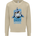 Daddy Shark Funny Father's Day Mens Sweatshirt Jumper Sand