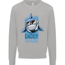Daddy Shark Funny Father's Day Mens Sweatshirt Jumper Sports Grey