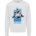 Daddy Shark Funny Father's Day Mens Sweatshirt Jumper White