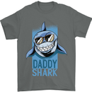 Daddy Shark Funny Father's Day Mens T-Shirt Cotton Gildan Charcoal