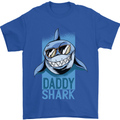 Daddy Shark Funny Father's Day Mens T-Shirt Cotton Gildan Royal Blue