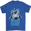 Daddy Shark Funny Father's Day Mens T-Shirt Cotton Gildan Royal Blue