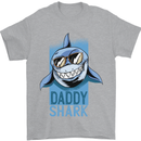 Daddy Shark Funny Father's Day Mens T-Shirt Cotton Gildan Sports Grey