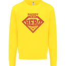 Daddy  My Hero Funny Fathers Day Superhero Kids Sweatshirt Jumper Yellow