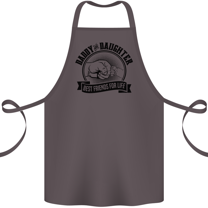 Daddy & Daughter Best Friends Father's Day Cotton Apron 100% Organic Dark Grey