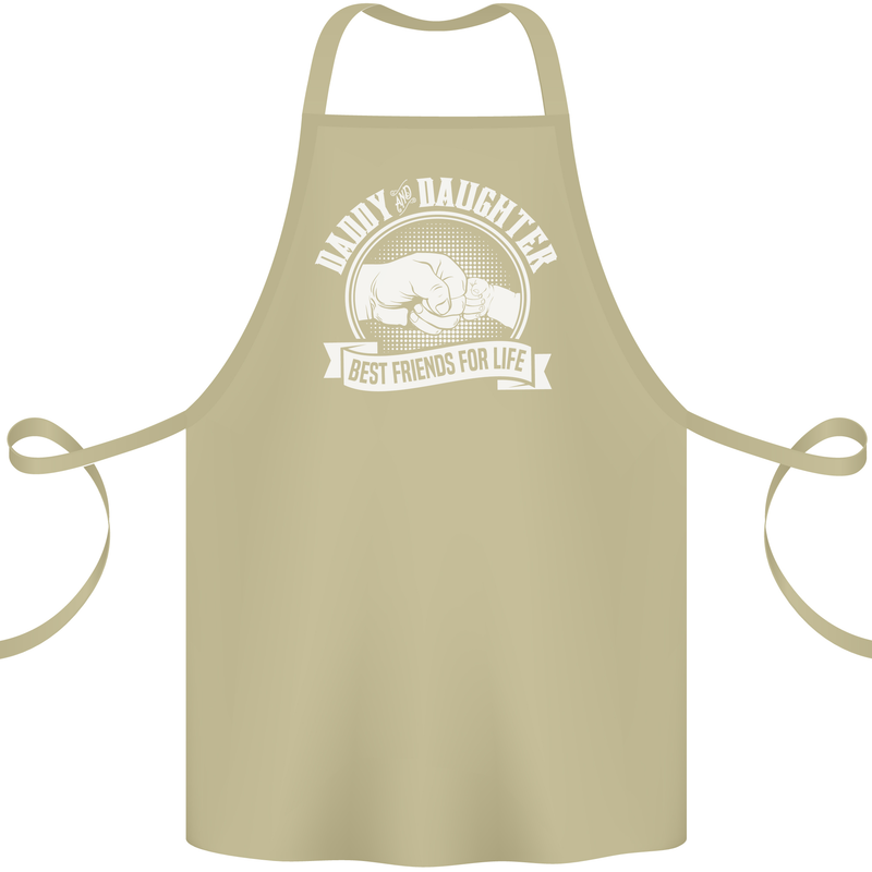 Daddy & Daughter Best Friends Father's Day Cotton Apron 100% Organic Khaki