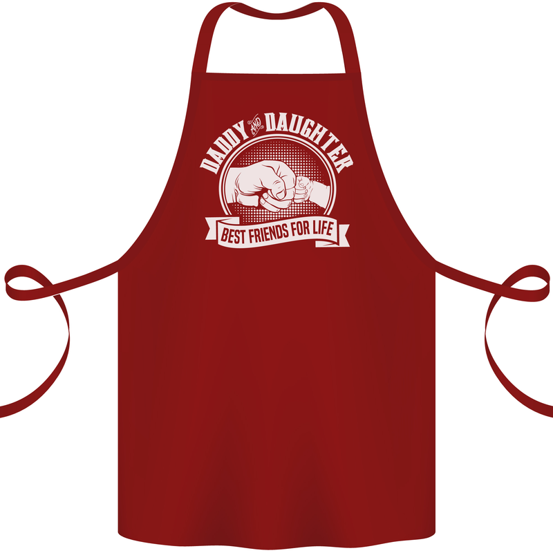 Daddy & Daughter Best Friends Father's Day Cotton Apron 100% Organic Maroon