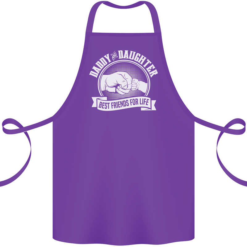 Daddy & Daughter Best Friends Father's Day Cotton Apron 100% Organic Purple