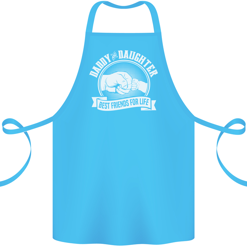 Daddy & Daughter Best Friends Father's Day Cotton Apron 100% Organic Turquoise