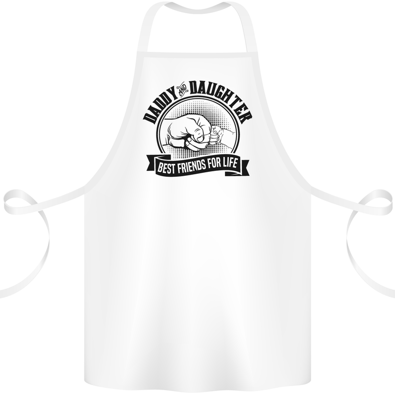Daddy & Daughter Best Friends Father's Day Cotton Apron 100% Organic White