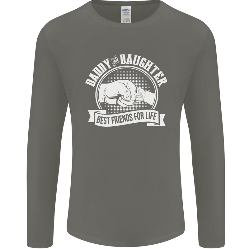 Daddy & Daughter Best Friends Father's Day Mens Long Sleeve T-Shirt Charcoal