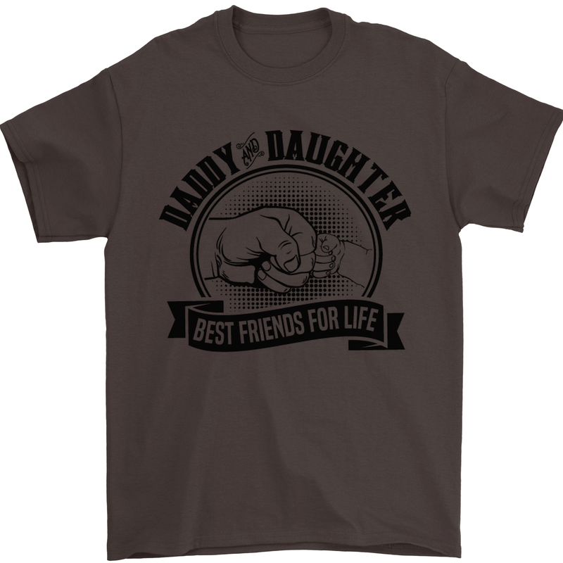 Daddy & Daughter Best Friends Father's Day Mens T-Shirt Cotton Gildan Dark Chocolate