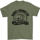 Daddy & Daughter Best Friends Father's Day Mens T-Shirt Cotton Gildan Military Green