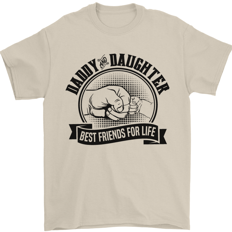 Daddy & Daughter Best Friends Father's Day Mens T-Shirt Cotton Gildan Sand