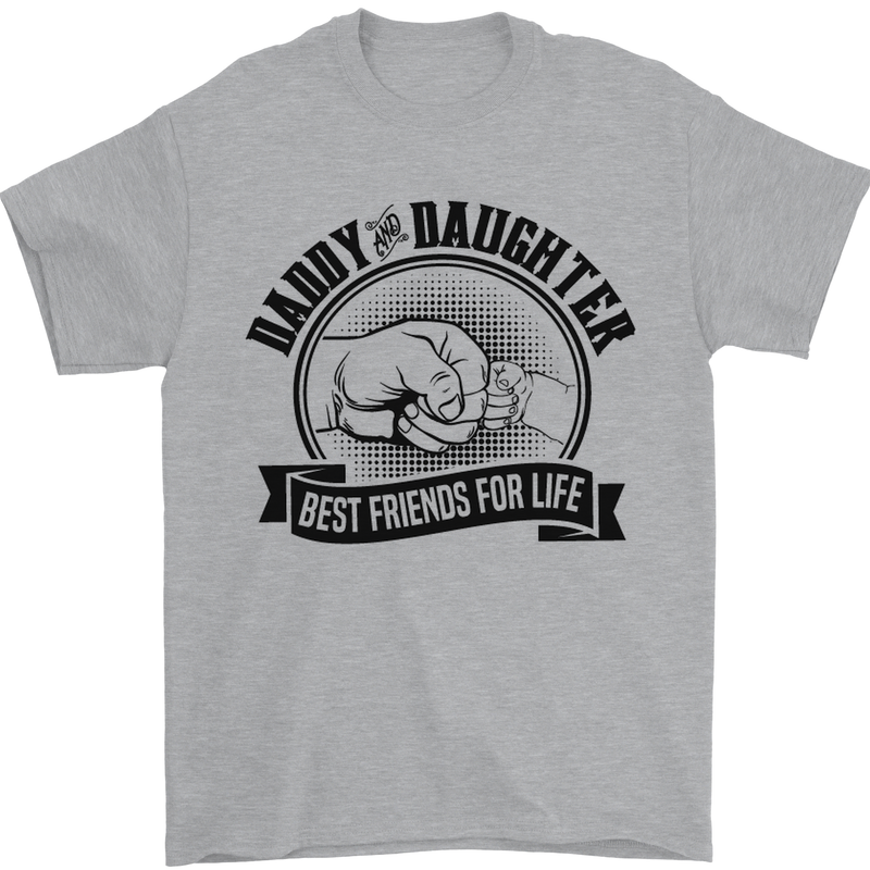 Daddy & Daughter Best Friends Father's Day Mens T-Shirt Cotton Gildan Sports Grey