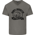 Daddy & Daughter Best Friends Father's Day Mens V-Neck Cotton T-Shirt Charcoal