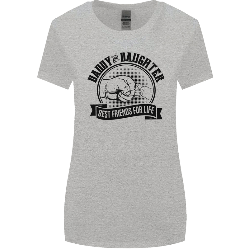 Daddy & Daughter Best Friends Father's Day Womens Wider Cut T-Shirt Sports Grey