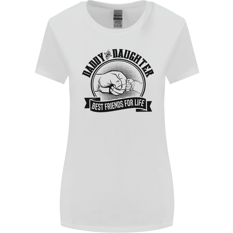 Daddy & Daughter Best Friends Father's Day Womens Wider Cut T-Shirt White