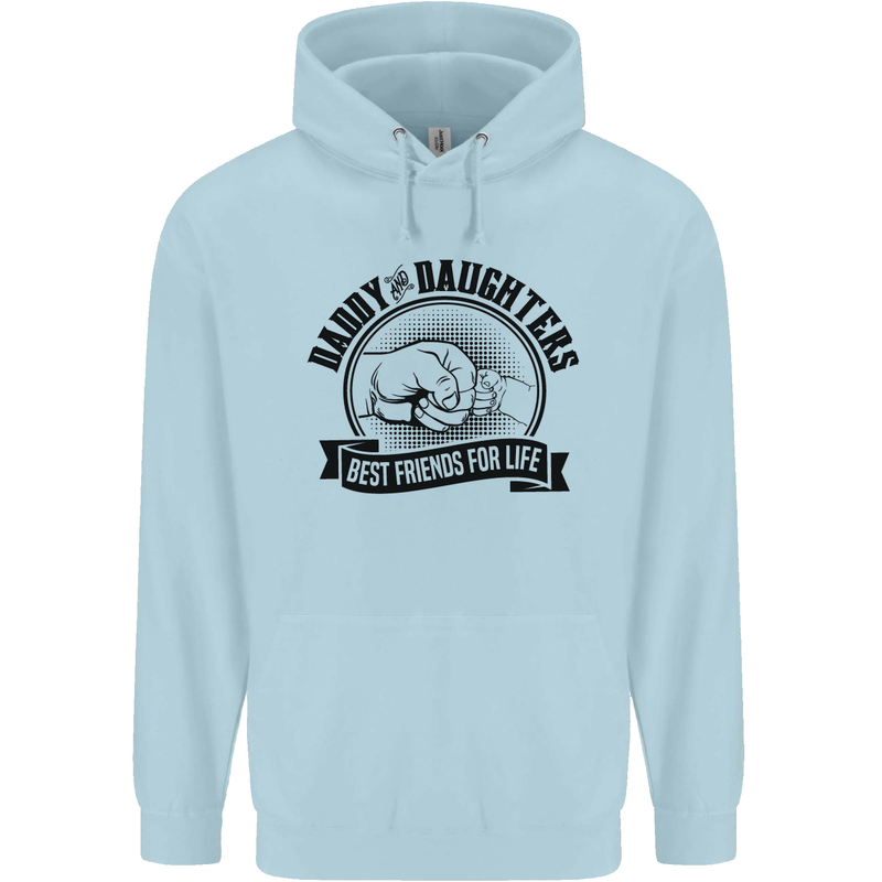 Daddy & Daughters Best Friends Father's Day Childrens Kids Hoodie Light Blue