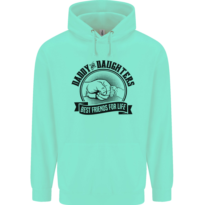 Daddy & Daughters Best Friends Father's Day Childrens Kids Hoodie Peppermint