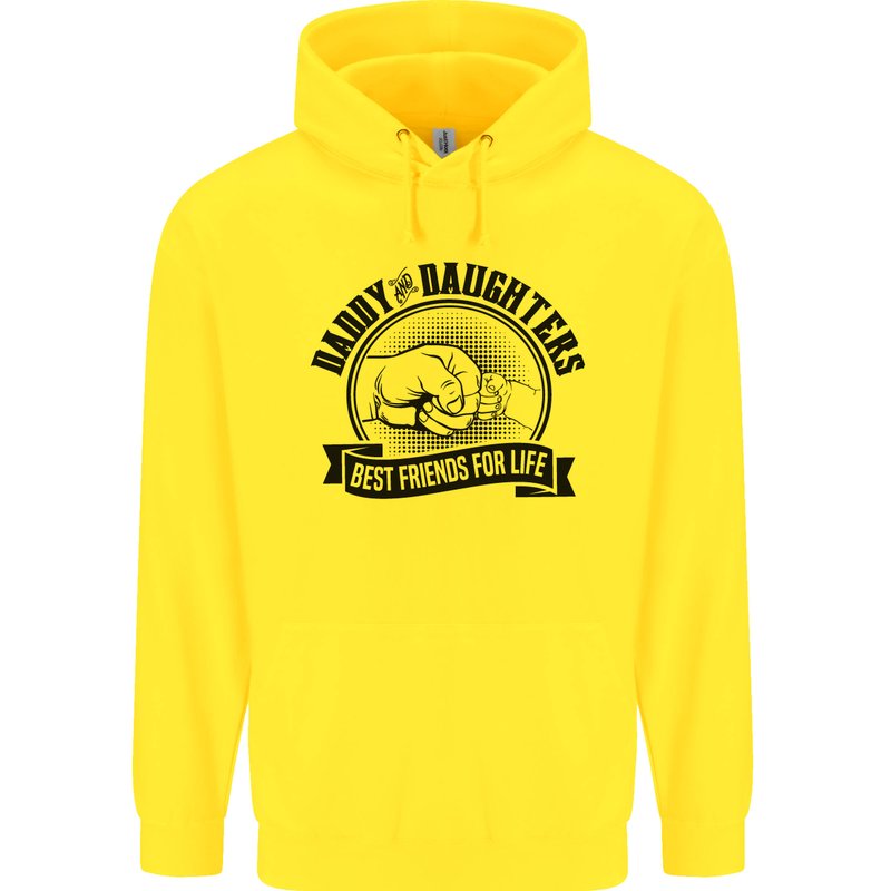 Daddy & Daughters Best Friends Father's Day Childrens Kids Hoodie Yellow
