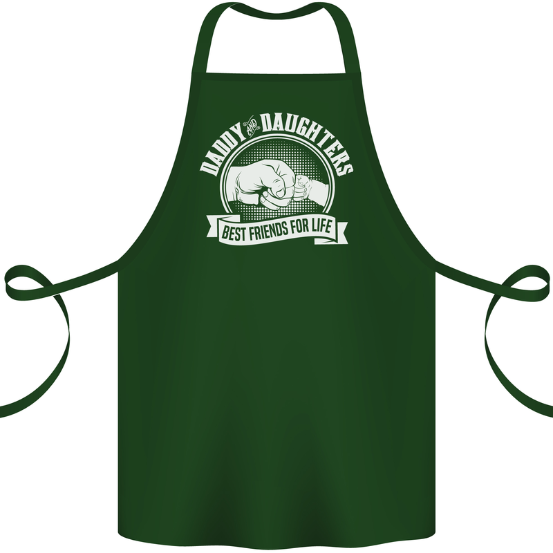 Daddy & Daughters Best Friends Father's Day Cotton Apron 100% Organic Forest Green