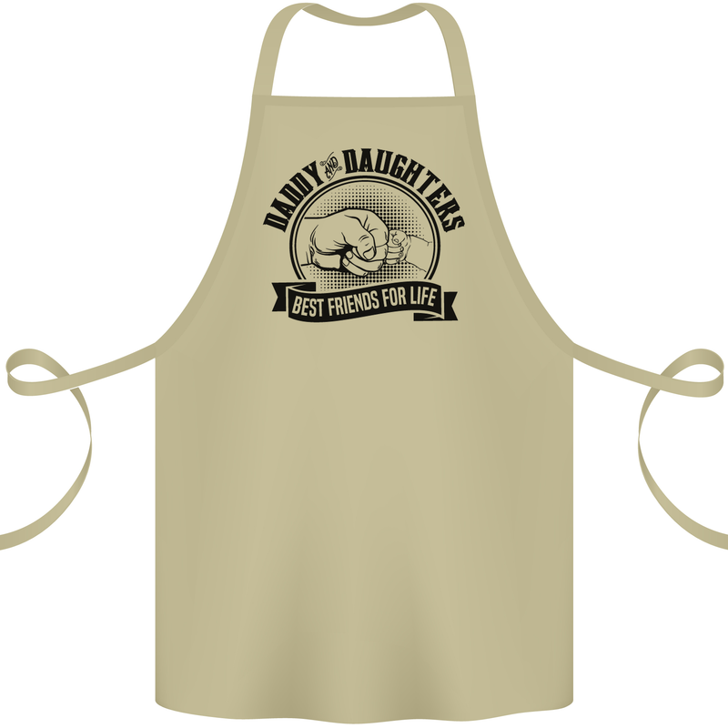 Daddy & Daughters Best Friends Father's Day Cotton Apron 100% Organic Khaki