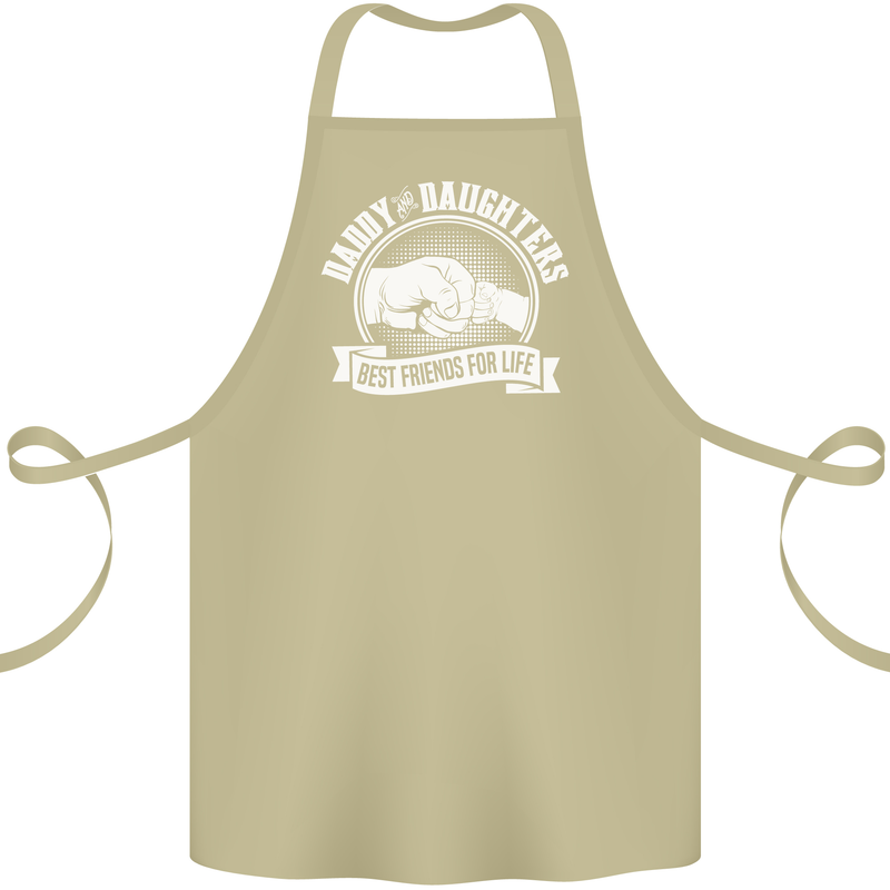 Daddy & Daughters Best Friends Father's Day Cotton Apron 100% Organic Khaki