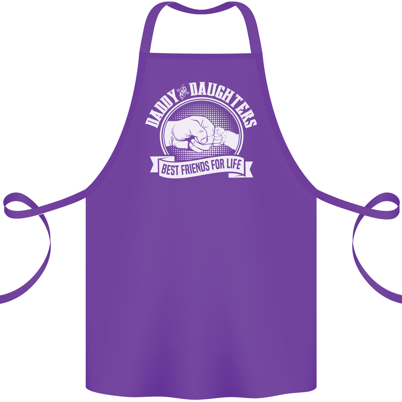 Daddy & Daughters Best Friends Father's Day Cotton Apron 100% Organic Purple