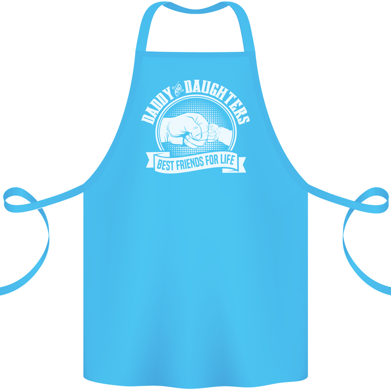 Daddy & Daughters Best Friends Father's Day Cotton Apron 100% Organic Turquoise